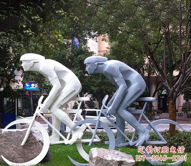 南京装饰型不锈钢骑自行车雕塑