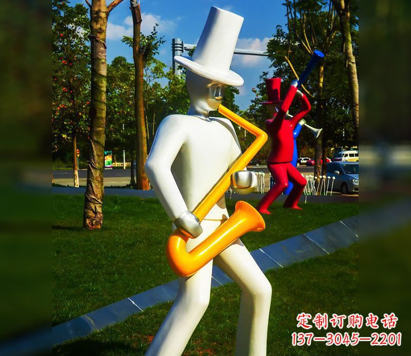 南京精美的萨克斯不锈钢雕塑