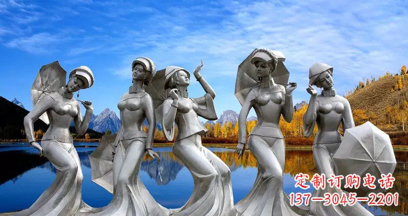 南京现代少女雕塑
