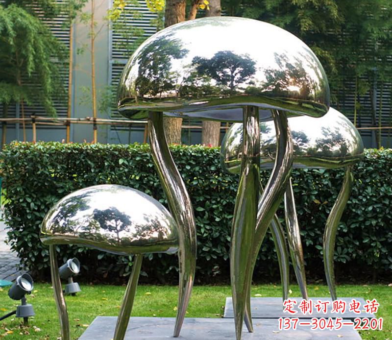 南京艺术水母不锈钢雕塑
