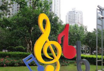 南京不锈钢音符雕塑-引领您的心情旋律