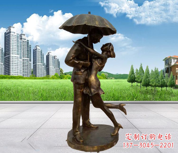 南京情侣铜雕,浪漫定制