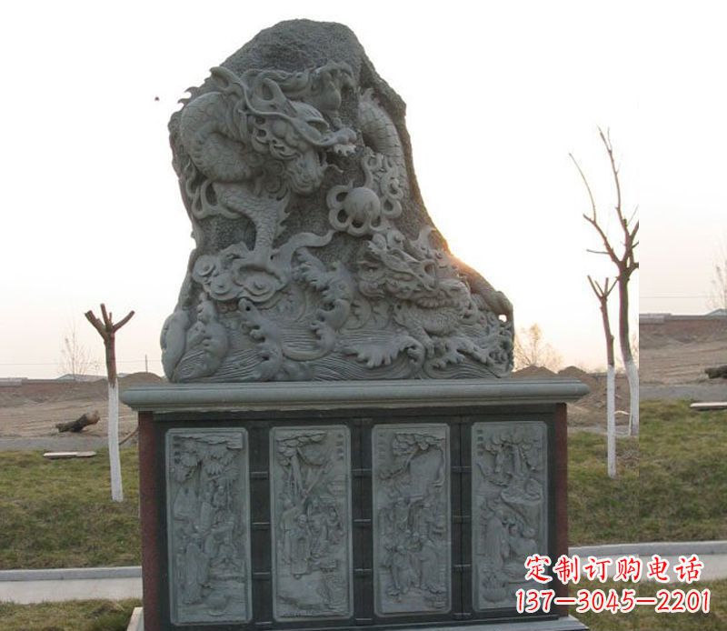 南京精美的大理石龙雕塑