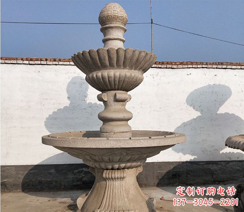 南京中领雕塑定制公园大理石喷泉雕塑
