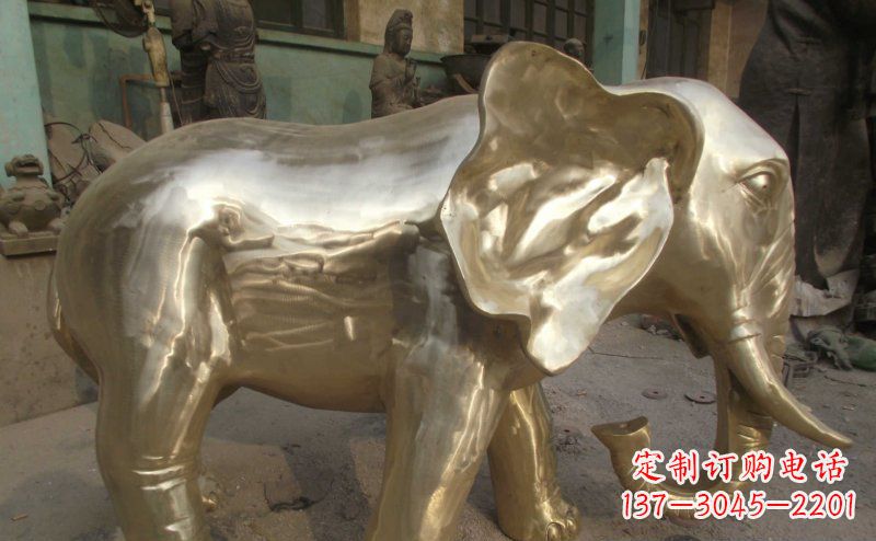 南京中领雕塑精美的大象铜雕