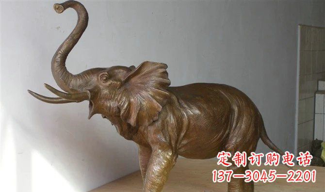 南京公园大象招财动物铜雕 (3)
