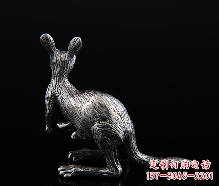 南京公园袋鼠动物铜雕 (2)