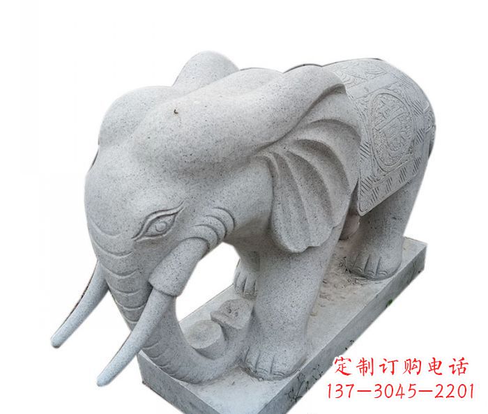 南京精美绝伦的大象大理石雕塑