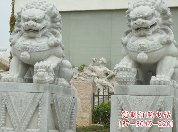 南京高端大理石狮子石雕