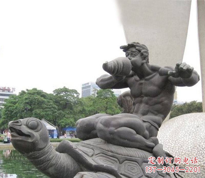 南京海龟雕塑,漫步沙滩时的自然之美