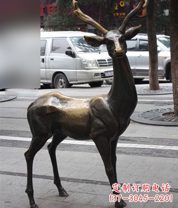 南京高品质鹿铜雕塑,给室内外环境带来新气象