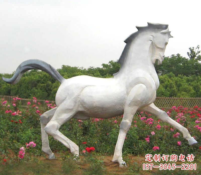 南京中领雕塑精致的动物石雕马