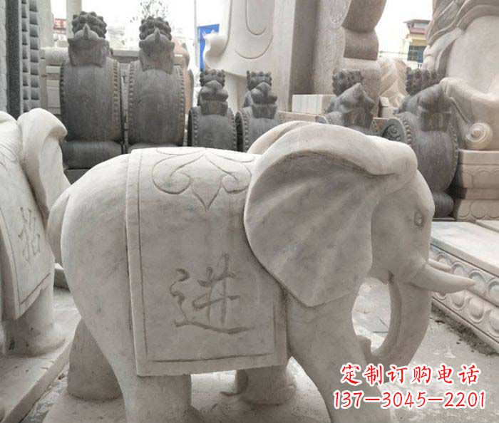 南京小象石雕塑,展现美丽的艺术风采