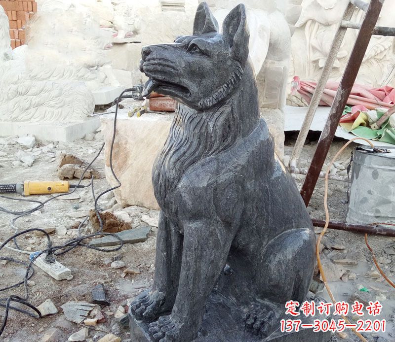 南京公园动物石雕狗雕塑