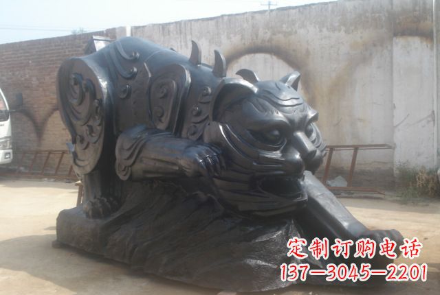南京公园动物铜雕老虎