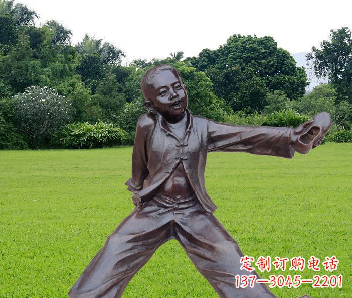 南京优雅动人的儿童铜雕