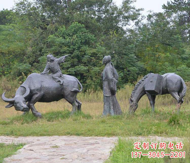 南京杜牧小品铜雕精致雕刻,传递出朴实之美