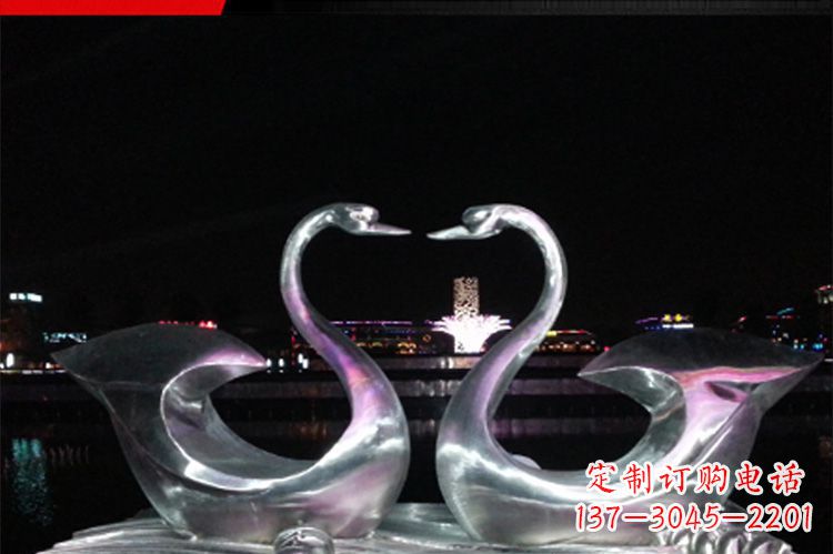 南京中领雕塑定制不锈钢仙鹤雕塑
