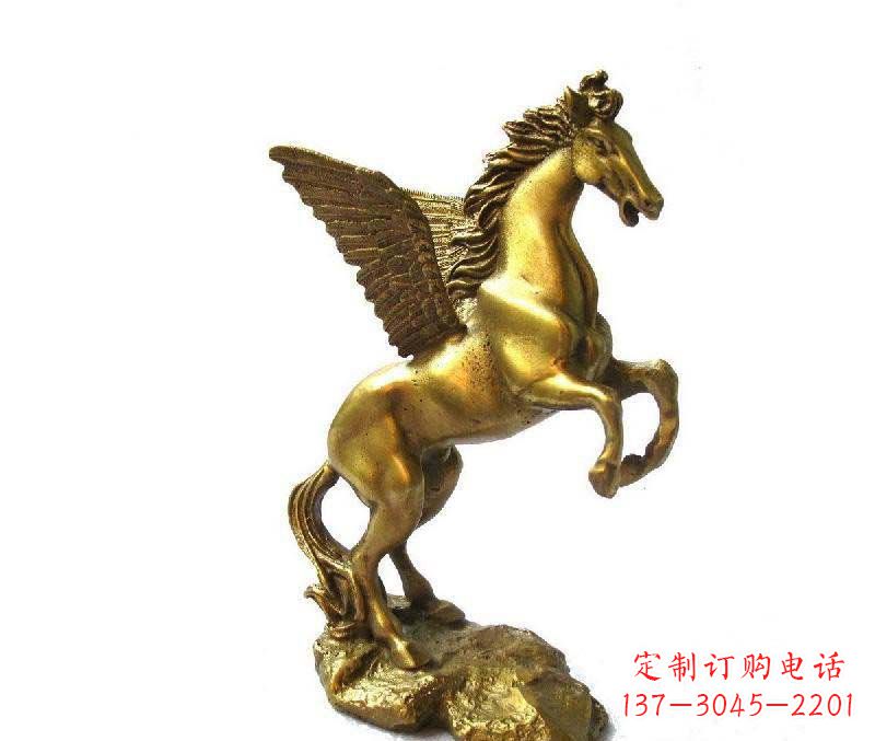 南京公园飞马动物铜雕
