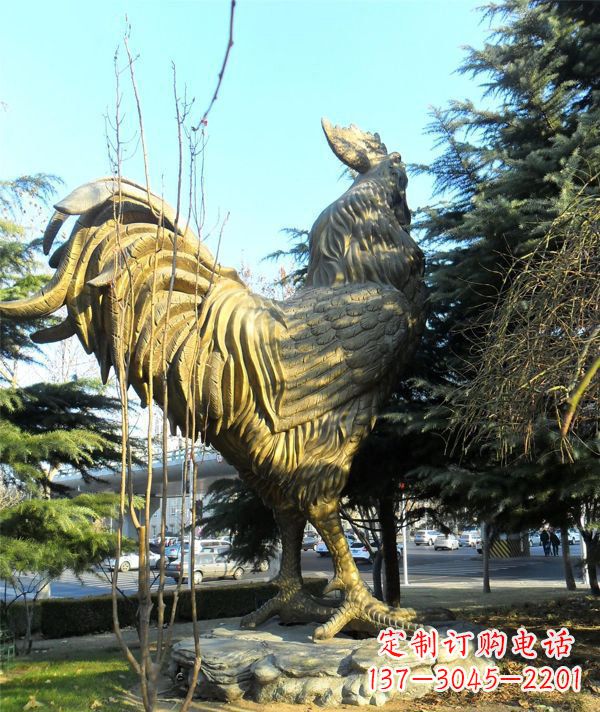 南京艺术级公鸡大型铜雕