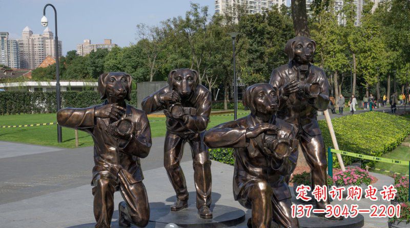 南京公园装饰雕塑——可爱活泼的狗雕塑