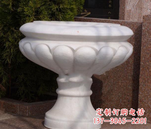 南京中领雕塑——汉白玉花盆石雕