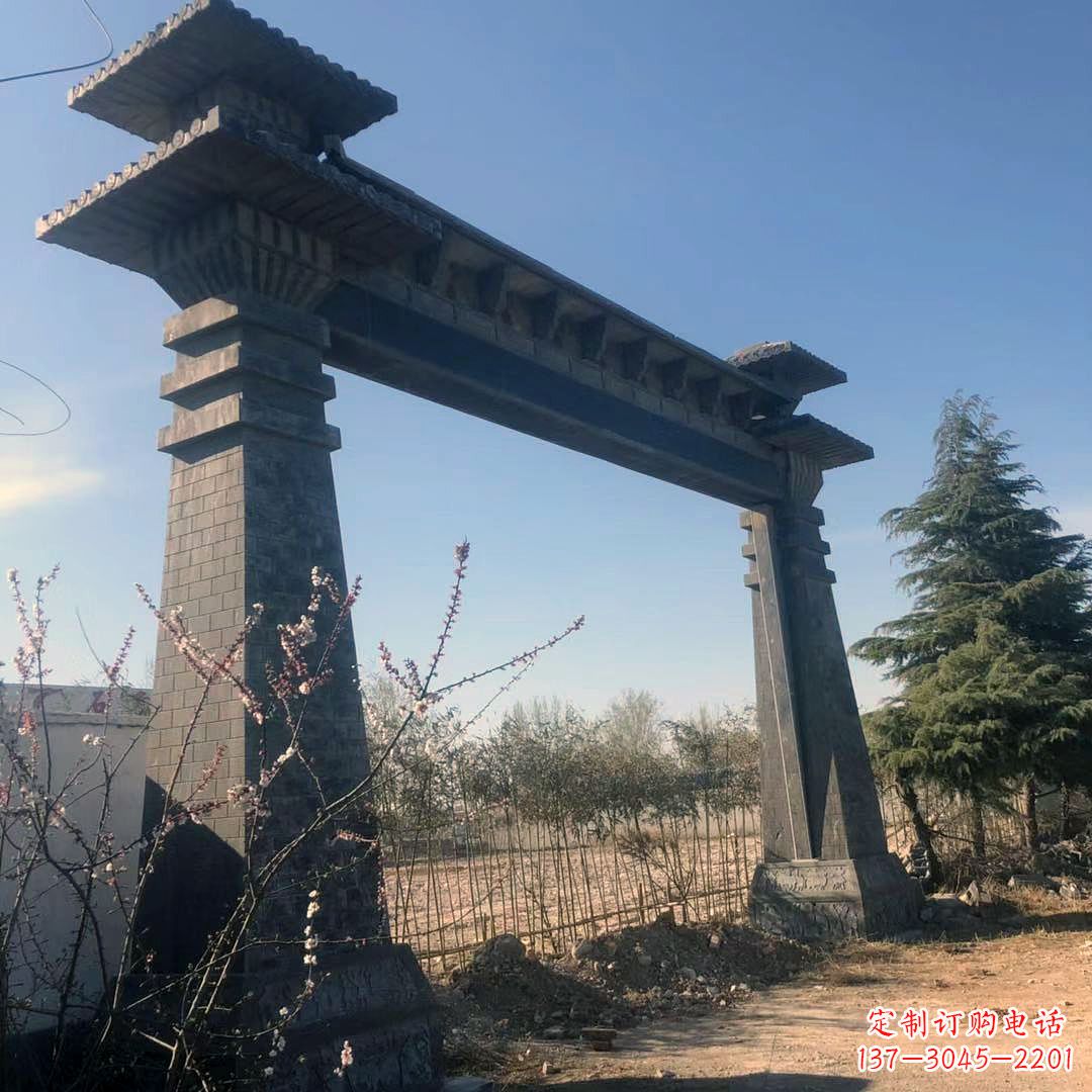 南京高雅独特的汉阙大门石雕
