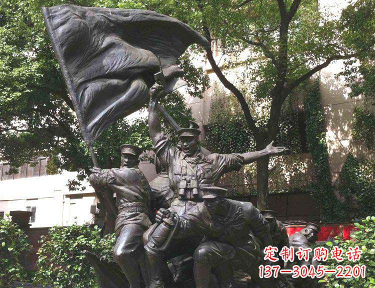 南京中领雕塑纪念红军战斗的铜雕塑
