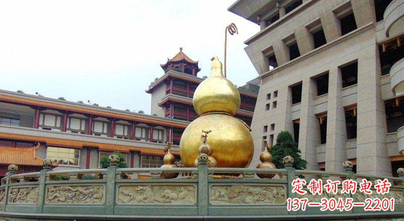 南京公园葫芦景观铜雕