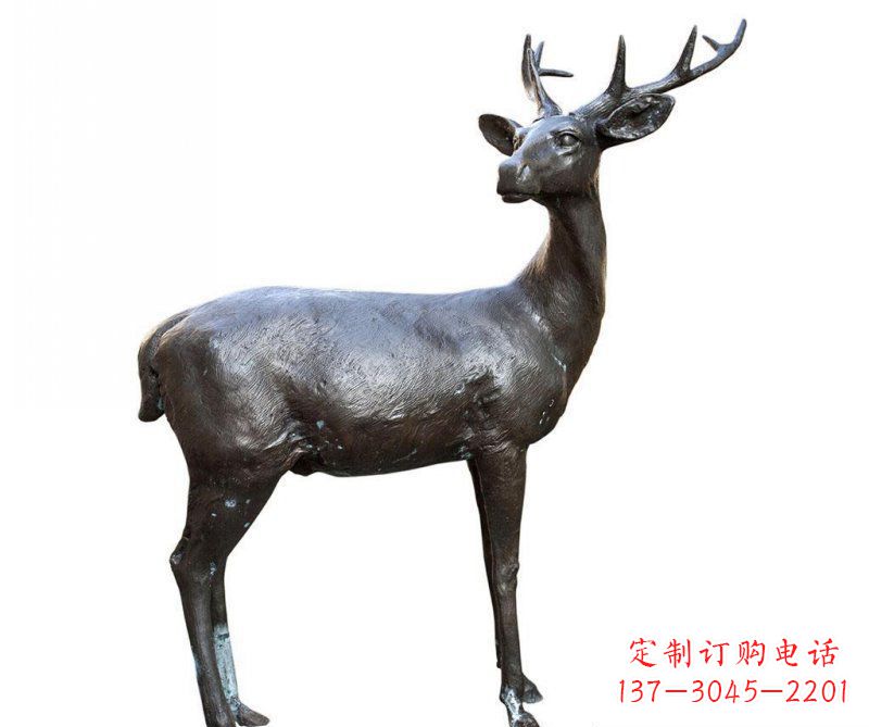 南京铜雕回头鹿动物雕塑