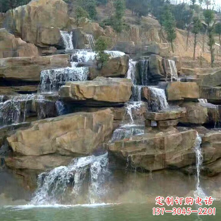 南京公园假山流水景观