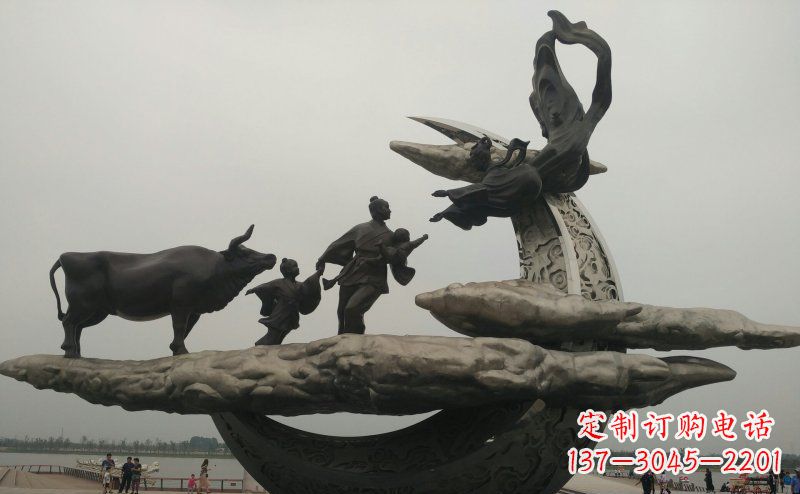 南京非凡爱恋不锈钢牛郎织女雕塑