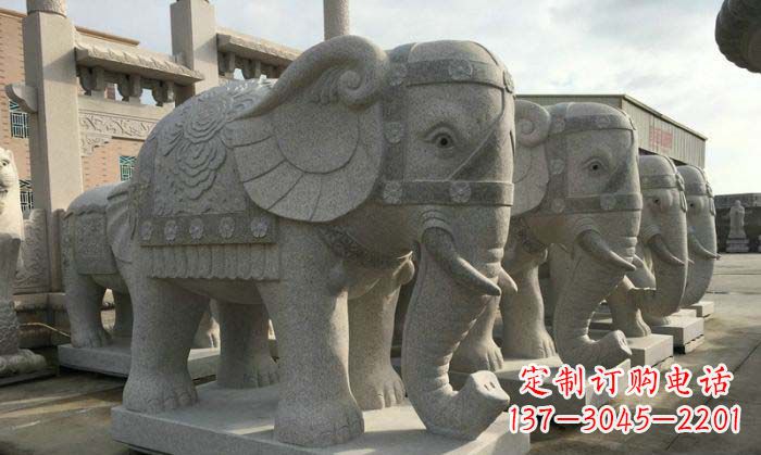 南京庄严雄伟的大象石雕