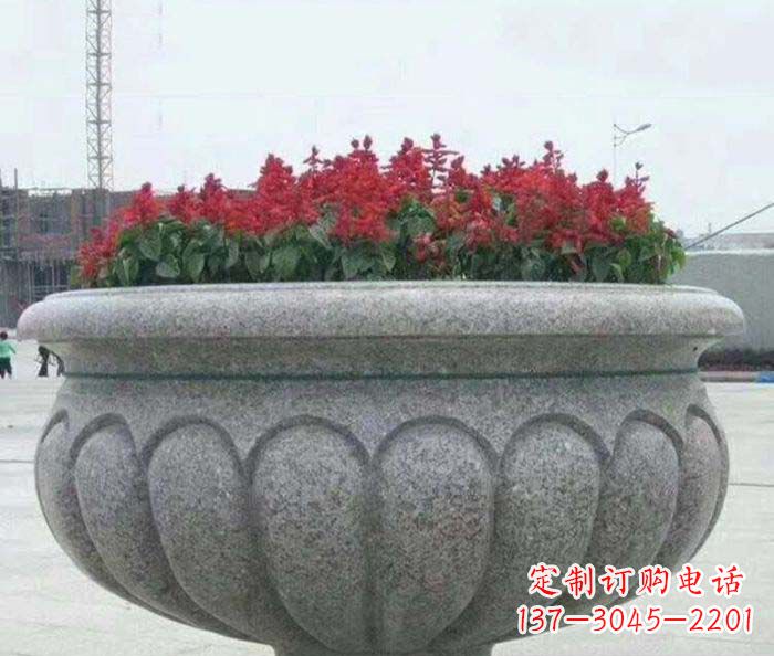 南京精美大理石花盆雕塑