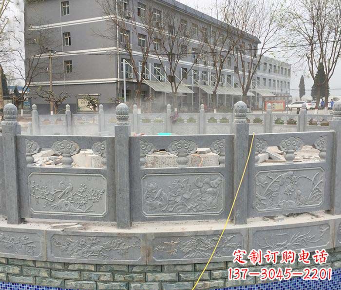 南京公园景观大理石栏板雕塑