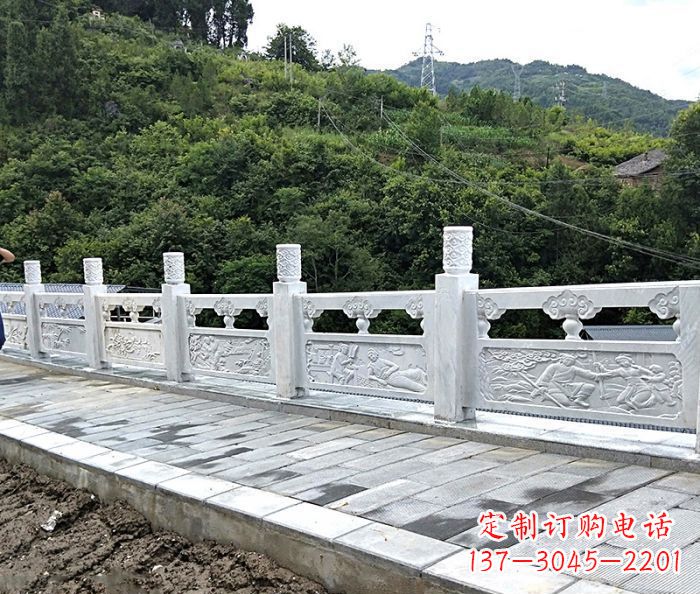 南京专为公园景观定制的大理石栏板石雕