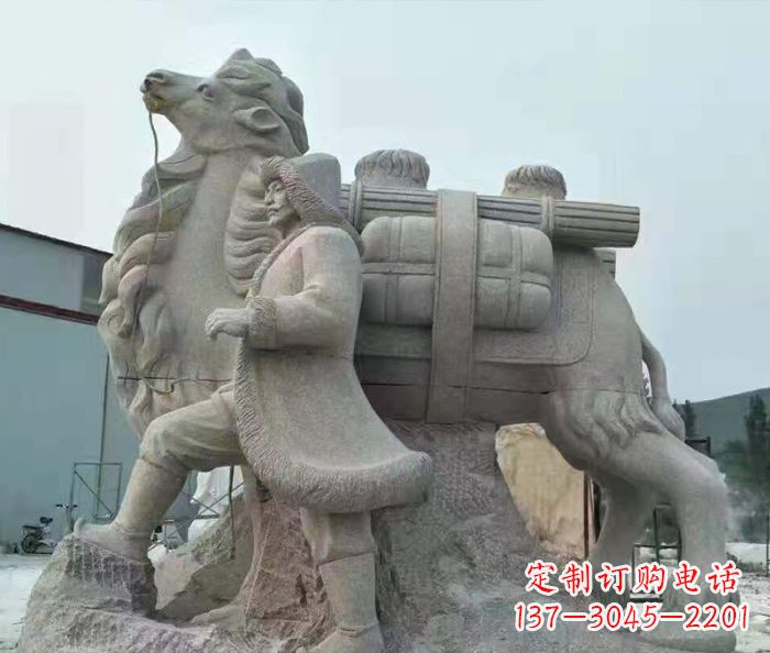 南京精致精美的大理石骆驼石雕