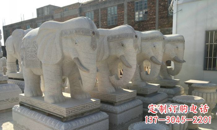 南京缅甸大理石缅甸大象雕塑