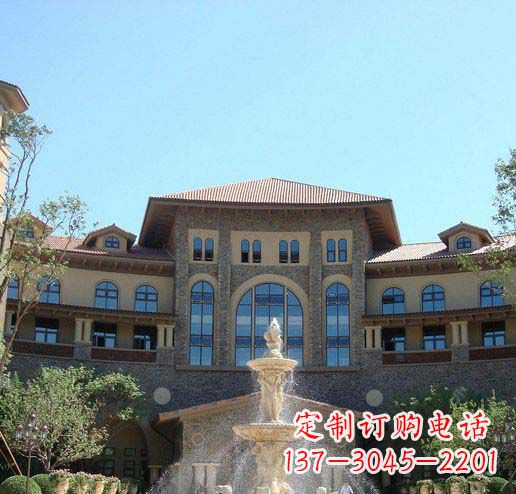 南京定制欧式古典喷泉大理石雕塑