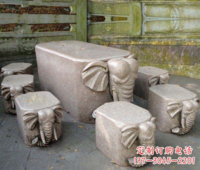 南京精美小象大理石雕塑