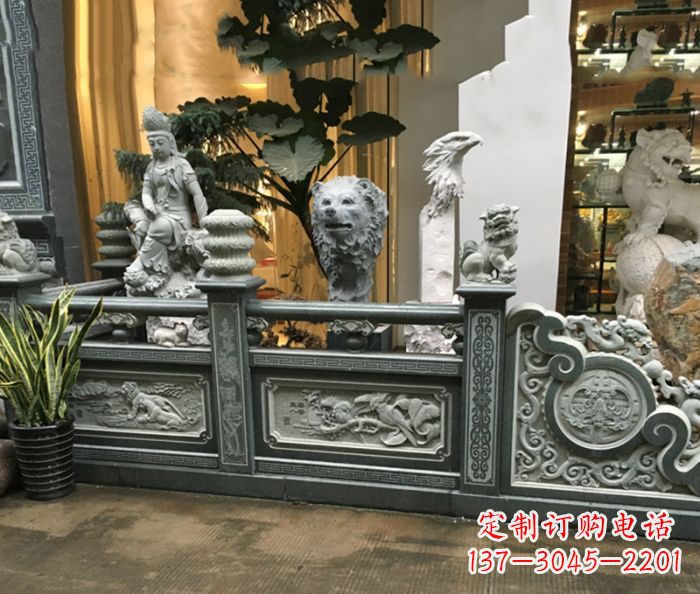 南京公园景观仿古石栏板 (3)
