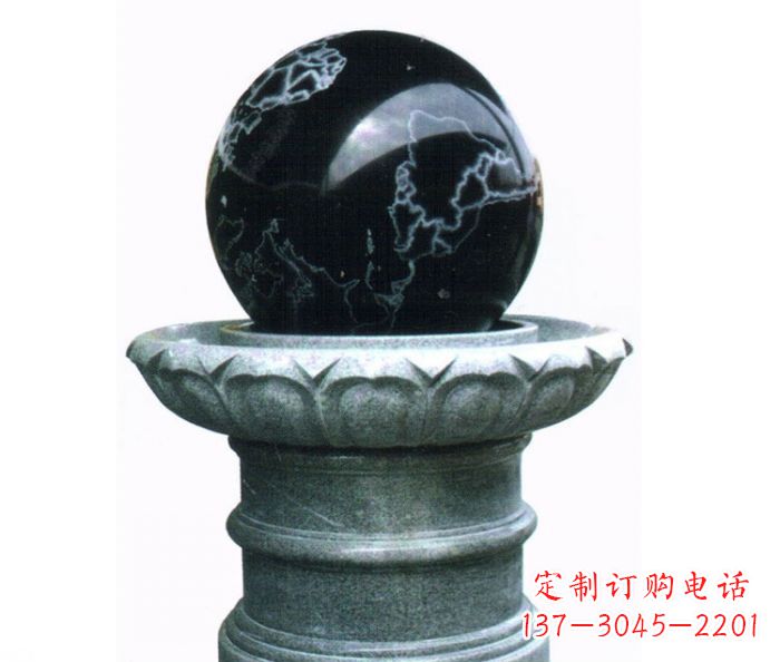 南京公园景观风水球喷泉石雕 (3)