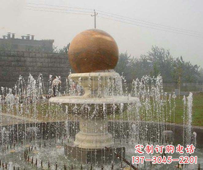 南京公园景观风水球喷泉石雕