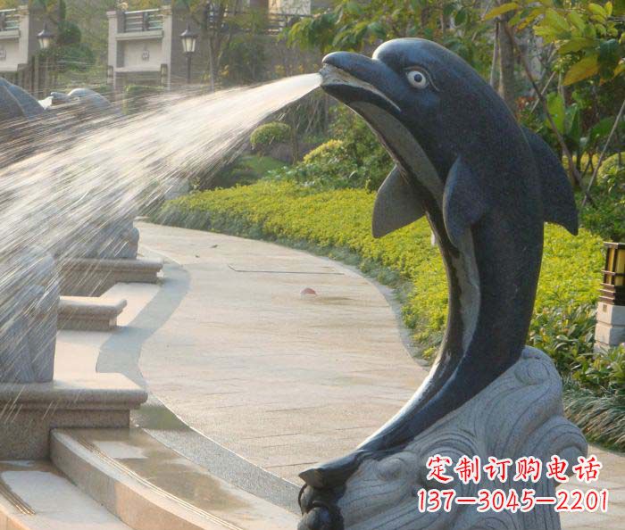 南京现代公园景观海豚雕塑