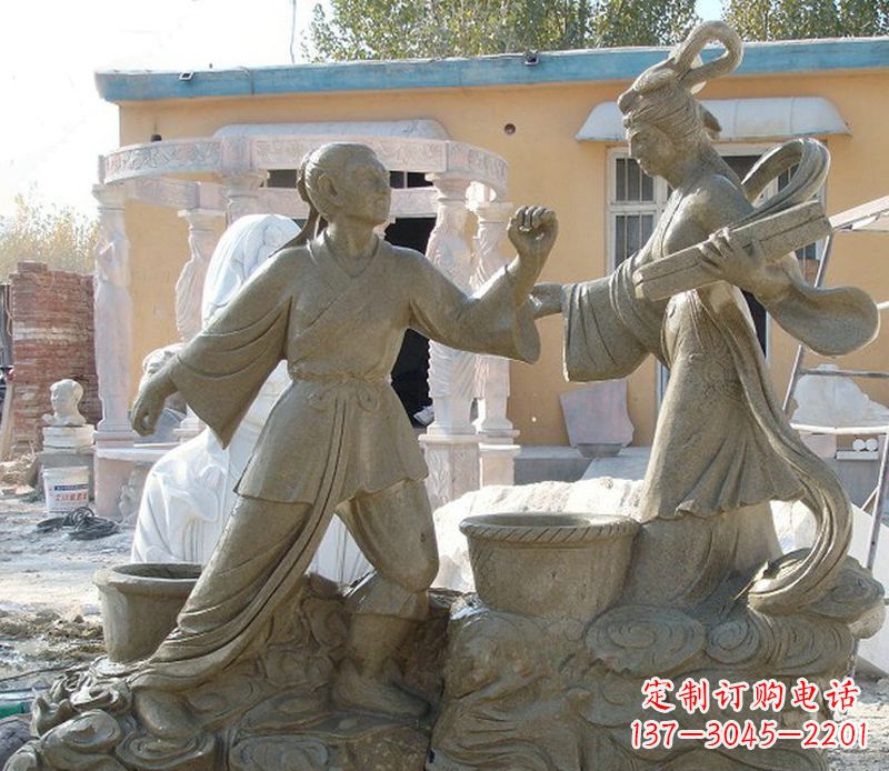 南京公园景观牛郎织女石雕
