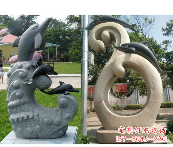南京海豚雕塑,让你的公园景观更加优美缤纷