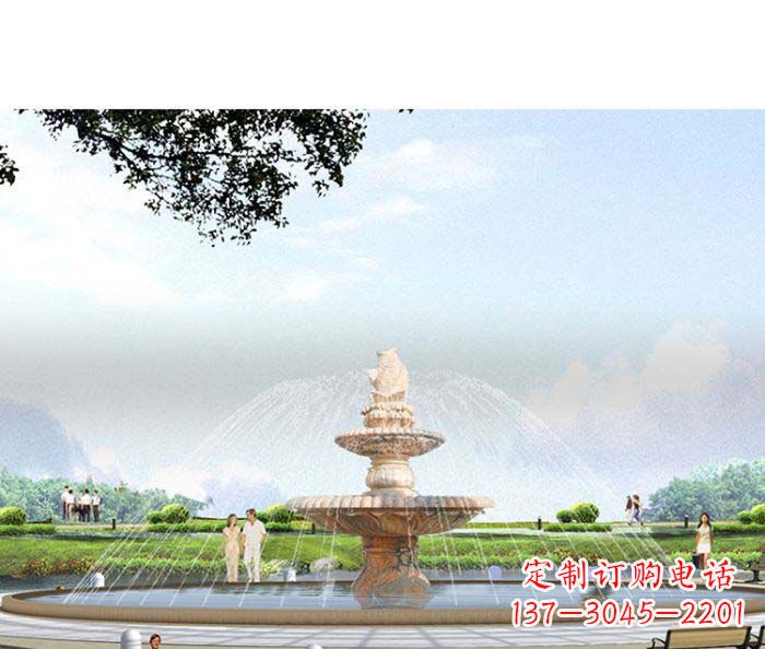 南京精美玉鲤鱼雕塑 精良景观装置