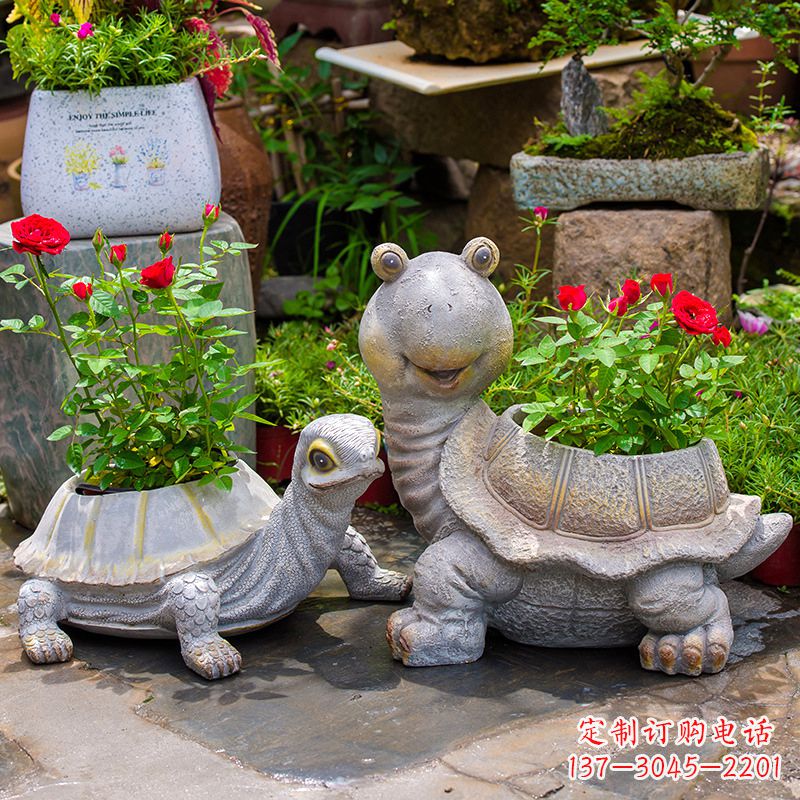 南京铸铁乌龟花盆雕塑