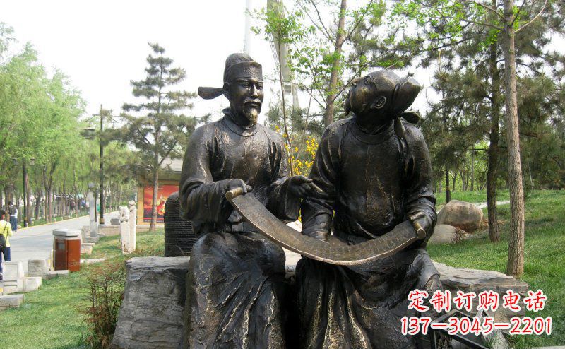 南京传承经典,定制古典唐代人物小品铜雕