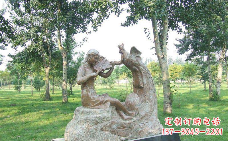 南京艺术精美的凤凰雕塑